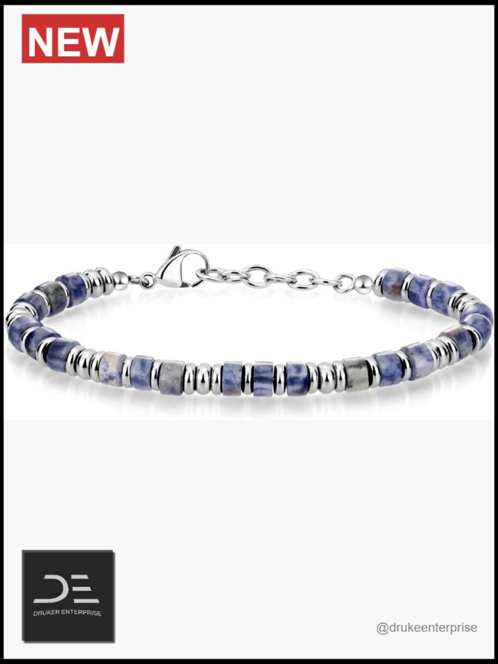 Boho Stainless Steel Beaded Bracelet for Men